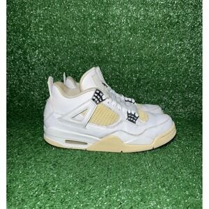 Nike Jordan 4 Retro Pure Money Men's Size 9.5 308497-100 Vintage White Sneakers